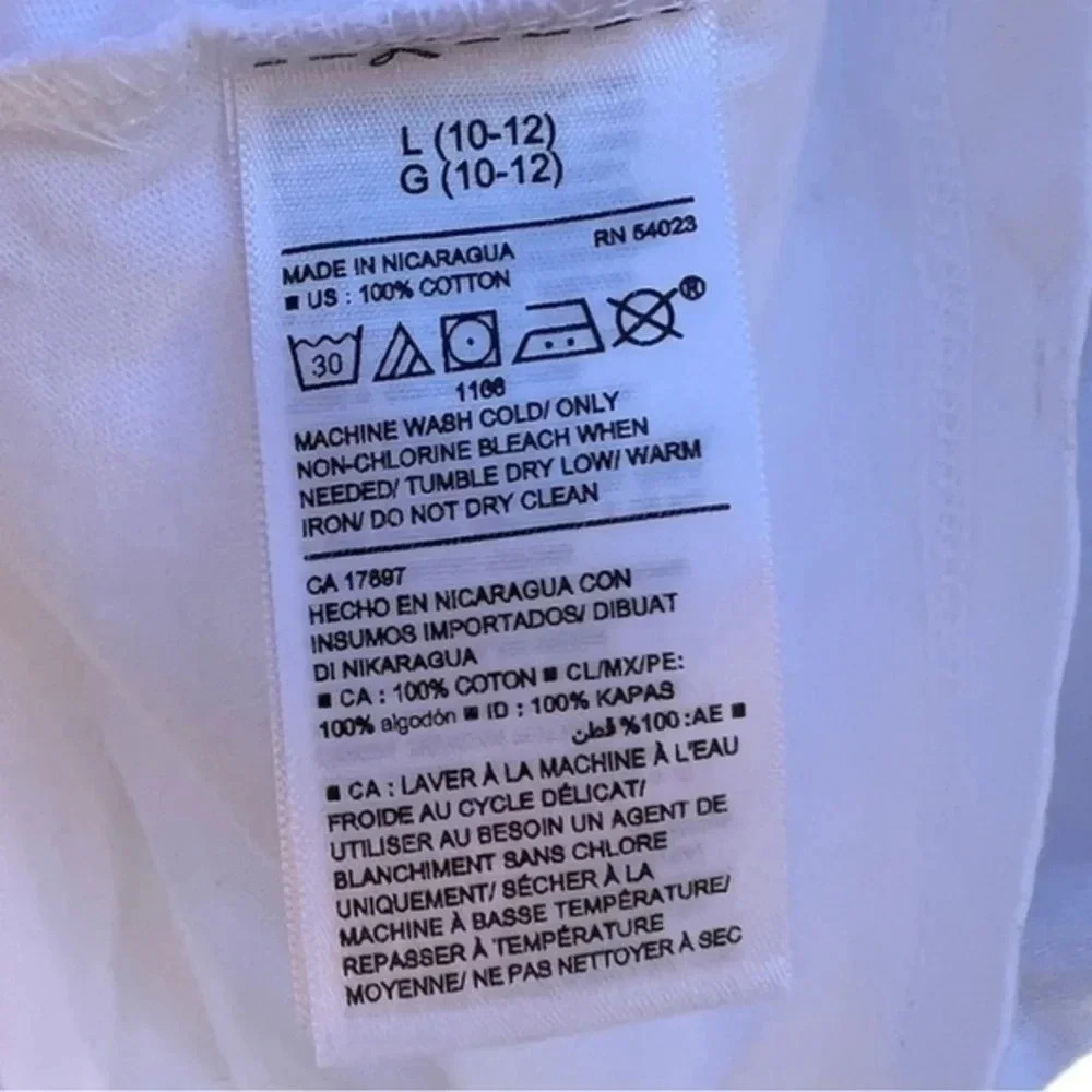 Old Navy Boys Jurassic World Short Sleeve T‎ Shirt White Black Dino Size L 10 12 - Picture 3 of 5